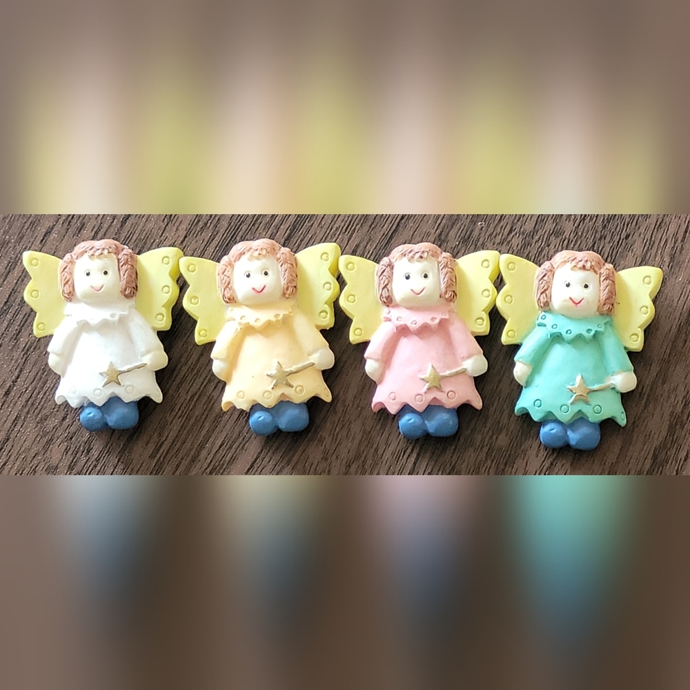 RARE FIND Vintage Angel Buttons 4 pcs.set